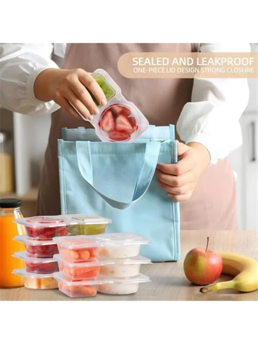 Reusable Snack Containers with Lids 20Pcs,Travel Snack Pack Boxes Camping